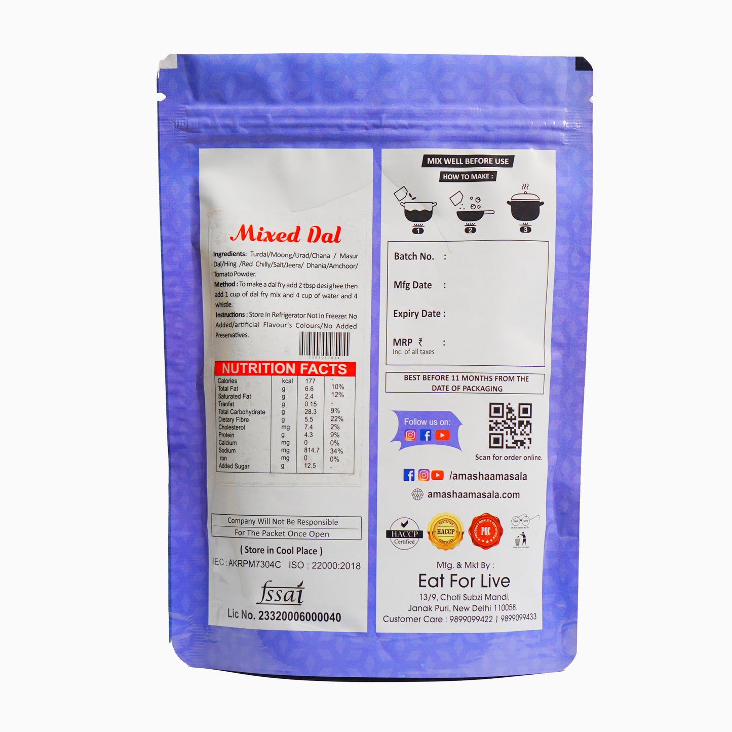 Mix dal Premix β 480gm