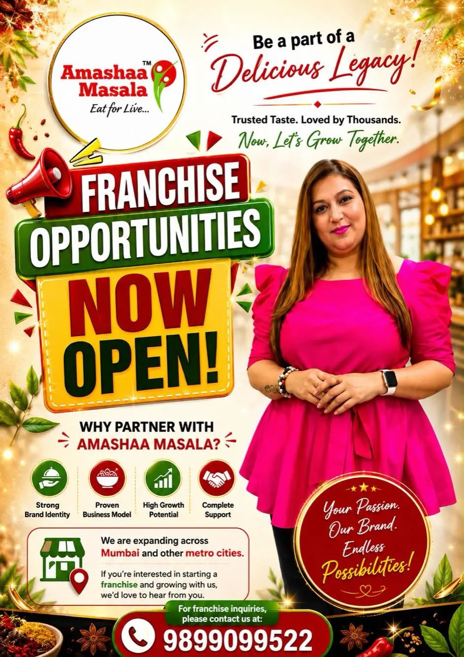 Amashaa Masala Franchise Opportunity: Be a Part of Our Delicious Legacy