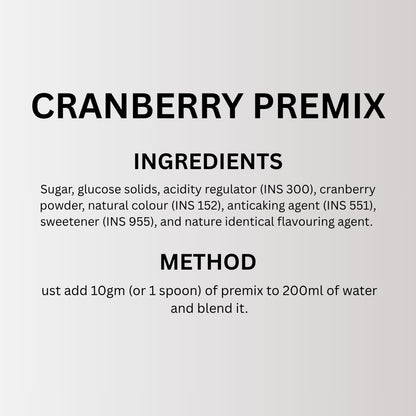 Cranberry Premix