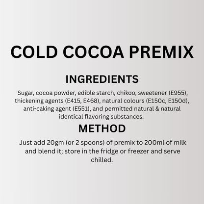 Cold Cocoa Premix