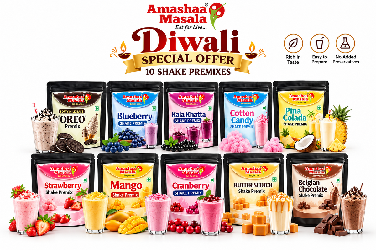 Amashaa Masala Diwali Special Offer – 10 Shake Premix Combo Pack