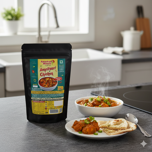 Amashaa Masala Authentic Amritsari Chicken Gravy Mix – Ready-to-Cook Spice Blend (Pack of 1)