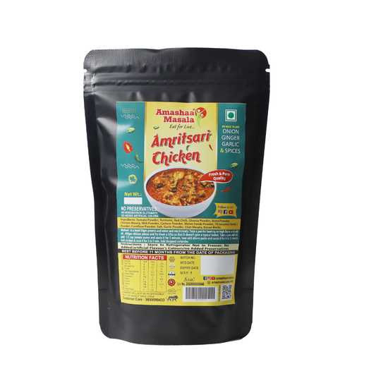 Amashaa Masala Authentic Amritsari Chicken Gravy Mix – Ready-to-Cook Spice Blend (Pack of 1)