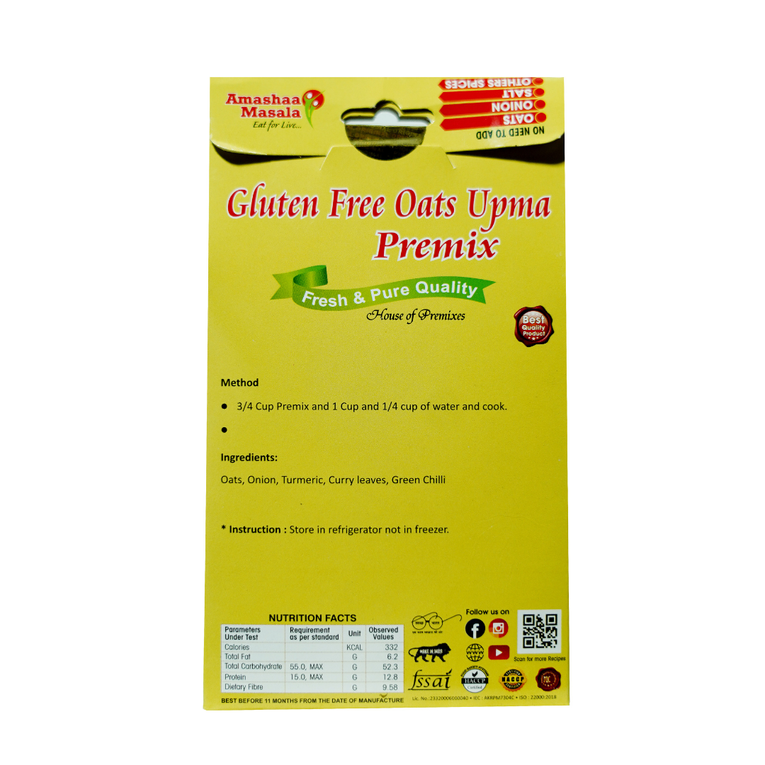 Oats Upma/ Gluten Free Oats Upma - 250gm