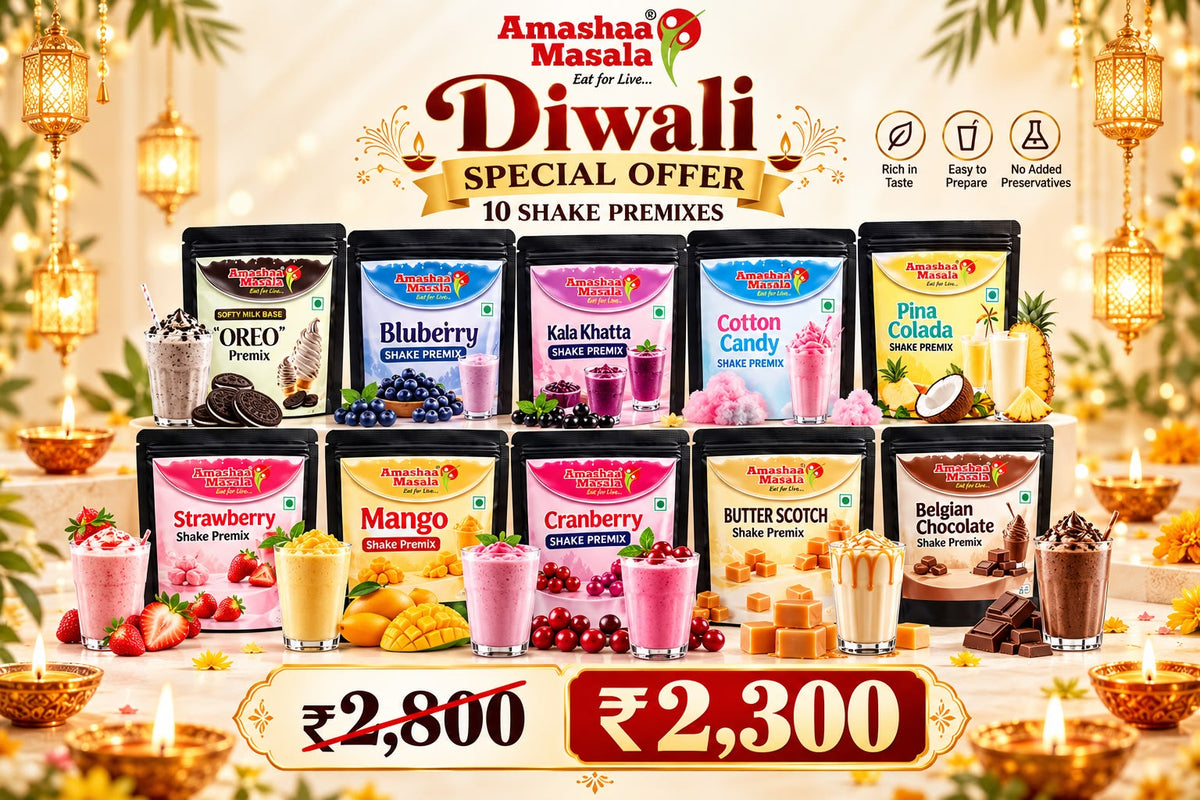 Amashaa Masala Diwali Special Offer – 10 Shake Premix Combo Pack